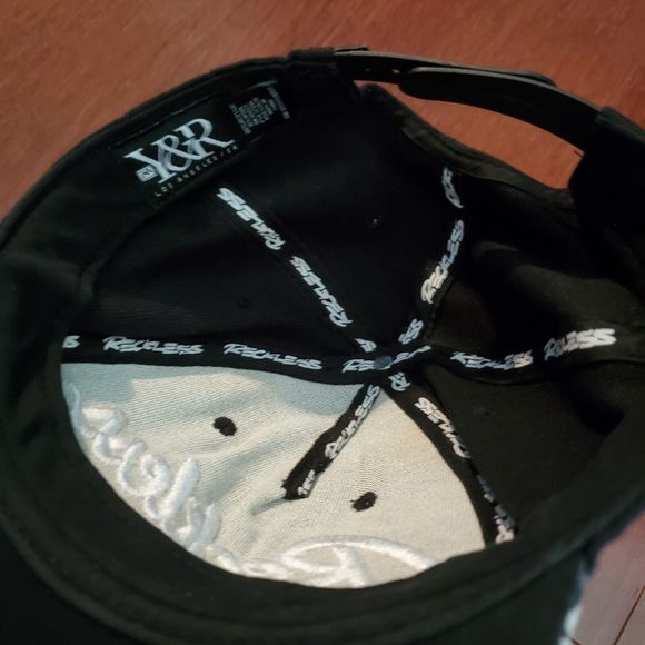 Young & Reckless Los Angeles Baseball Cap One Size Hat Black White RN 101372 - Picture 2 of 7